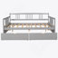 Lit de jour polyvalent et fonctionnel en bois avec deux tiroirs pour la détente, le rangement et une expérience de vie améliorée-414983103