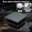 EVA Interlocking Foam Floor Tiles 60x60 cm – 24 Pack, 1.4cm Thick Puzzle Gym Mat with Non-Slip Rubber Top for Home Gym & Heavy Weight Workout