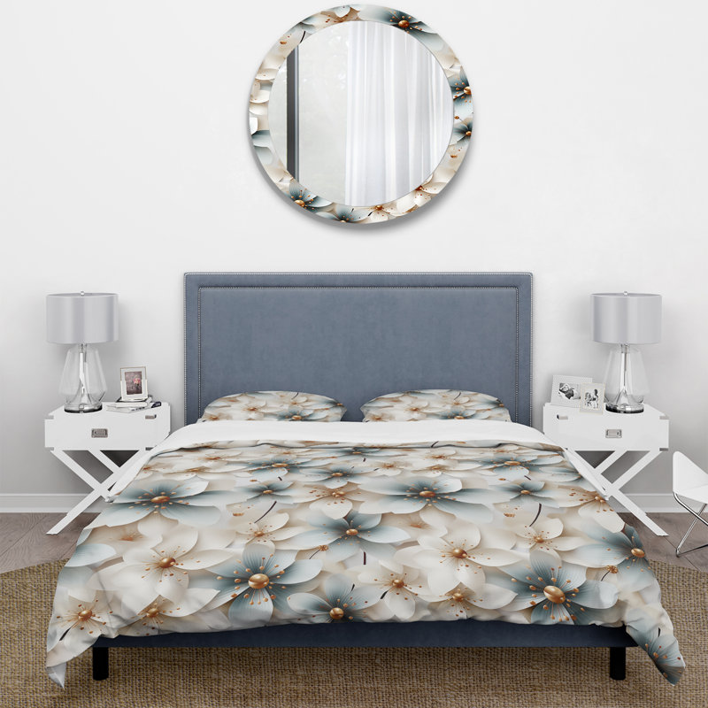 Ensemble de housse de couette Ivory Coastal Harmony, Housse de couette pour très grand lit et 2 très