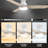 52" Solid Wood 3 - Blade Flush Mount  Smart Ceiling Fan with Light-1160308948-1160308951