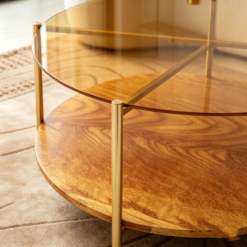Table basse Modern, Doré