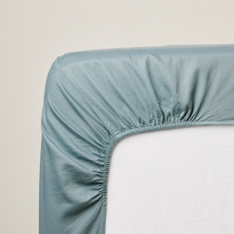 100% Cotton Fitted Sheet, European Kingsize (160 x 200 cm), Green