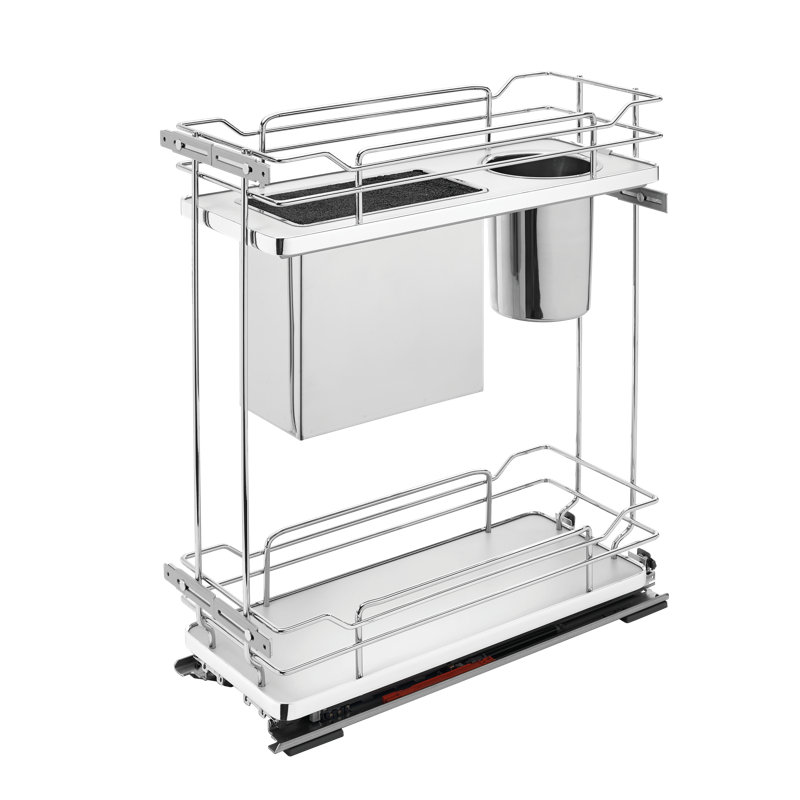 Rev-A-Shelf Two-Tier Knife Block Pull Out Organizers with Soft Close, 7.25" W