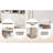 Wood Extendable Dining Table, Modern Oval Kitchen Table With Stylish Dual - Pillar Design, Perfect For Home Dining & Gathering, Multi-Functional And Space-Saving-815166975-806750182