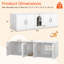 Meuble-lavabo pour chat caché 58 po avec lit double en sisal