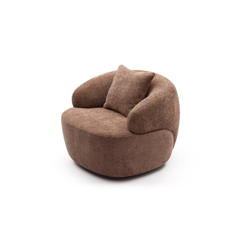 Canapé incurvé 360 ° Mid Century, Brun