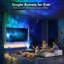 projecteur veilleuse d'aurores boréales et d'étoiles galactiques à double objectif pour chambre à coucher | 58 effets lumineux, bruit blanc, haut-parleur Bluetooth, synchronisation musicale, télécommande, minuterie, cadeau de décoration pour enfants, adultes et adolescents