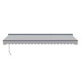 Semi-Cassette Motorized Patio Awning with LED Lights - Moroccan Collection 
