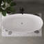 Baignoire autoportante moderne en acrylique Fslefay 65'' avec trop-plein et bonde centrale pour salle de bain