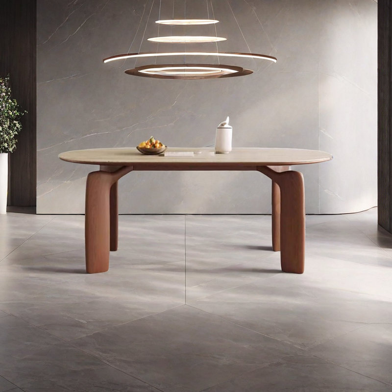 Doogal Solid Wood Base Dining Table, 29.5"H x 55.1"L x 31.4"W