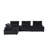 120"W Velvet 4 Pc Sectional Sofa-1061555303-1061555297