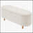 Twin Size Flower-Shaped Upholstered LED Platform Bed with Storage Ottoman, White Sherpa Fabric, Elegant and Functional