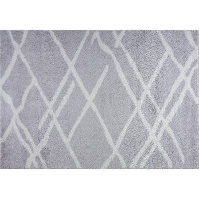 Tapis décoratif géométrique gris calana