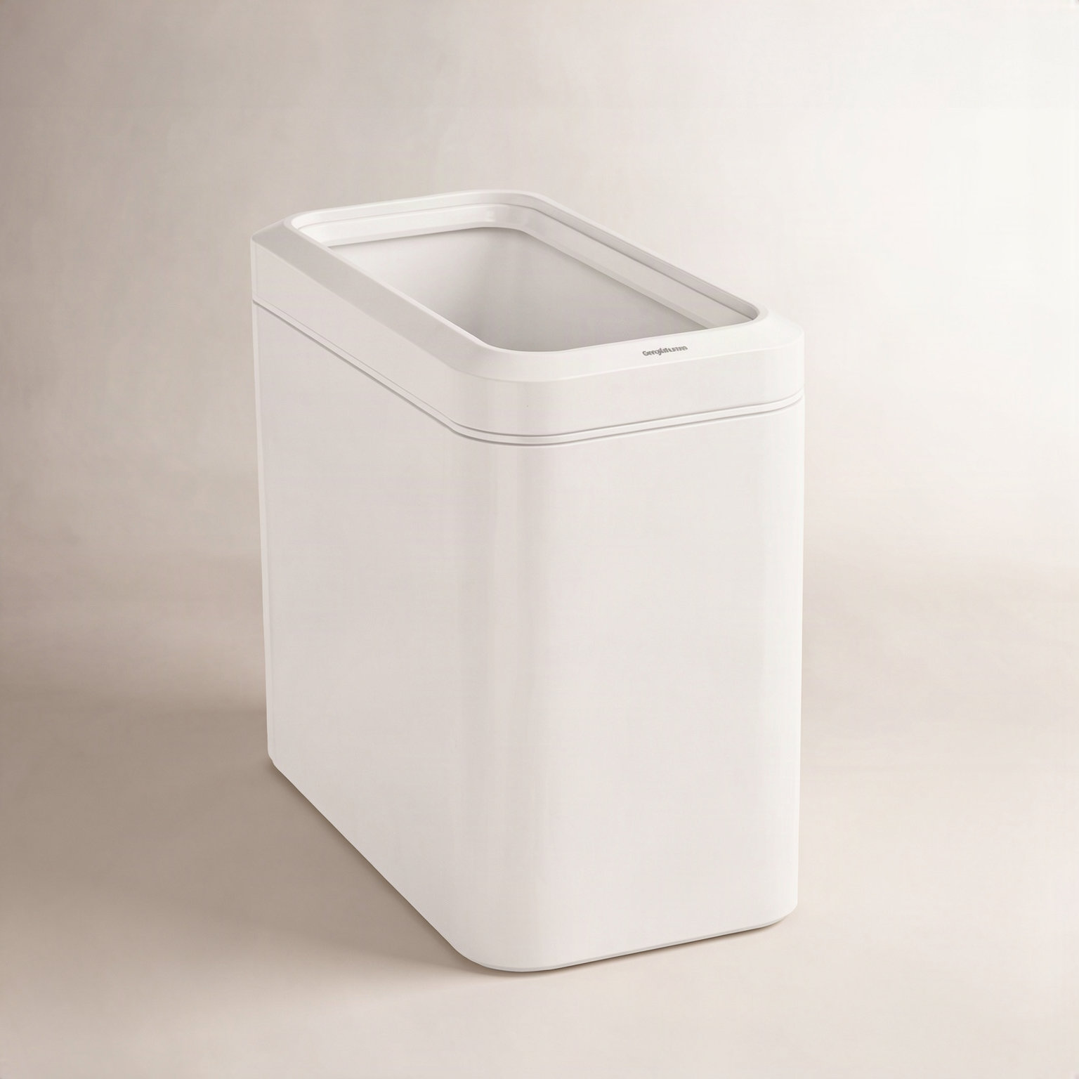 simplehuman 6.6gal Slim Open Trash Can, White