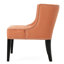 Chaise d'appoint contemporaine en tissu orange vif avec coutures gaufrées à boutons et têtes de clou décoratives modernes-2028913474