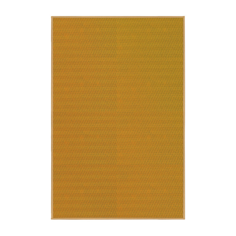 Tapis jaune en laine, Rectangle 6 pi x 9 pi