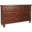 Commode en bois massif à 7 tiroirs de l 61 po Bergerac