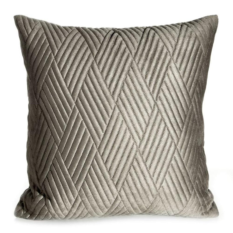 Microfiber Square Pillow Case, Dark Beige