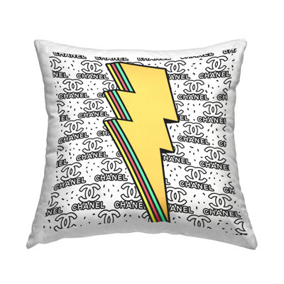 Coussin Stupell Industries Glam Lightning Bolt