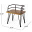 Chaises rustiques - 2 chaises d'extérieur, assises en bois, structures en fer, finition élégante, idéales pour une terrasse.