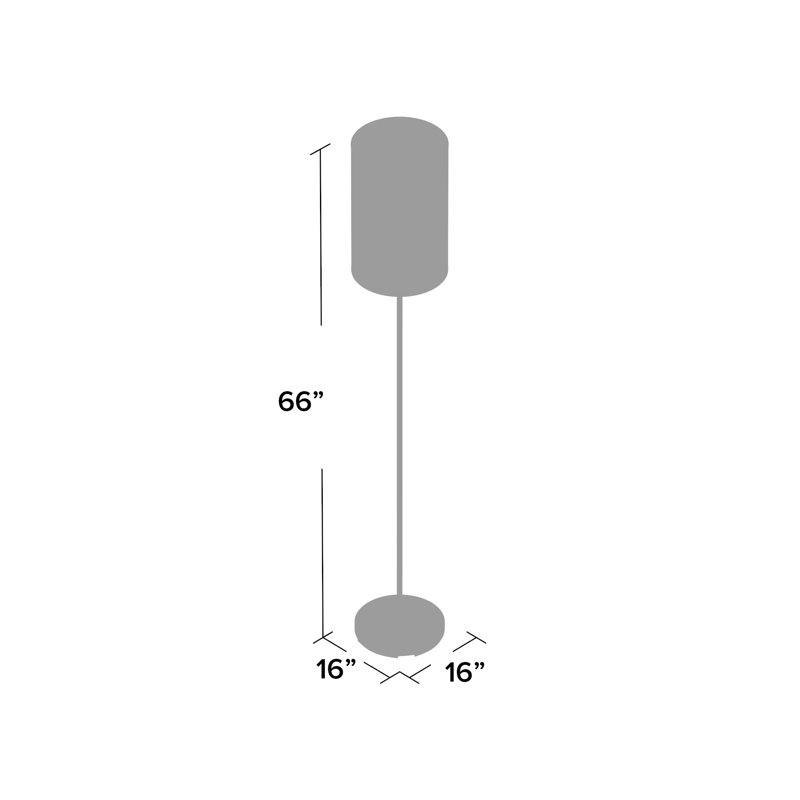 Currey 66'' Traditional Floor Lamp, Red, Black