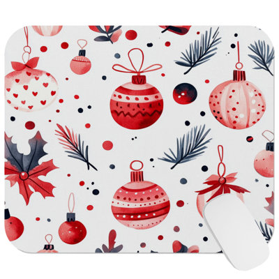 Holiday Christmas II Modern Gaming Cute Office Laptop Desk Pad Gift Mat Square Rectangle Non-Slip Mousepad