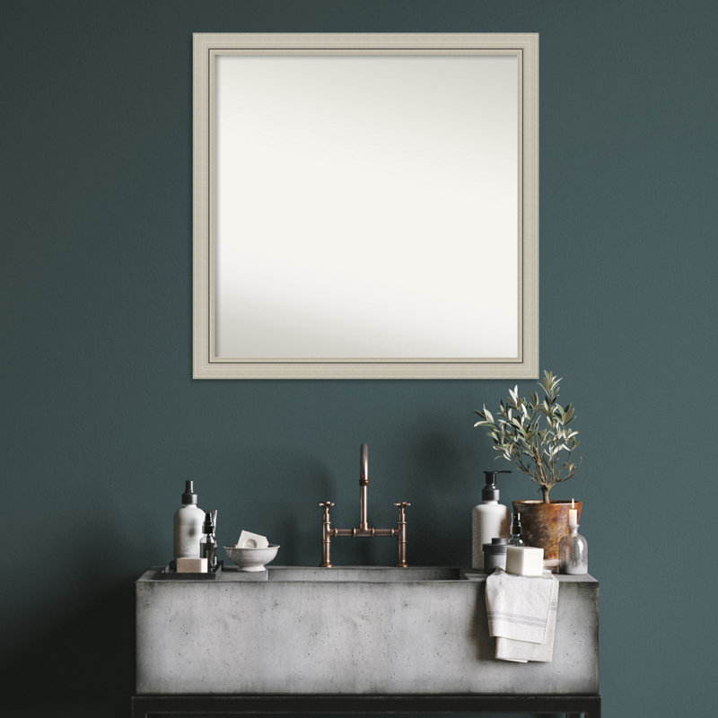 Miroir d'appoint Shaletha, 33,75 po x 33,75 po, Carré