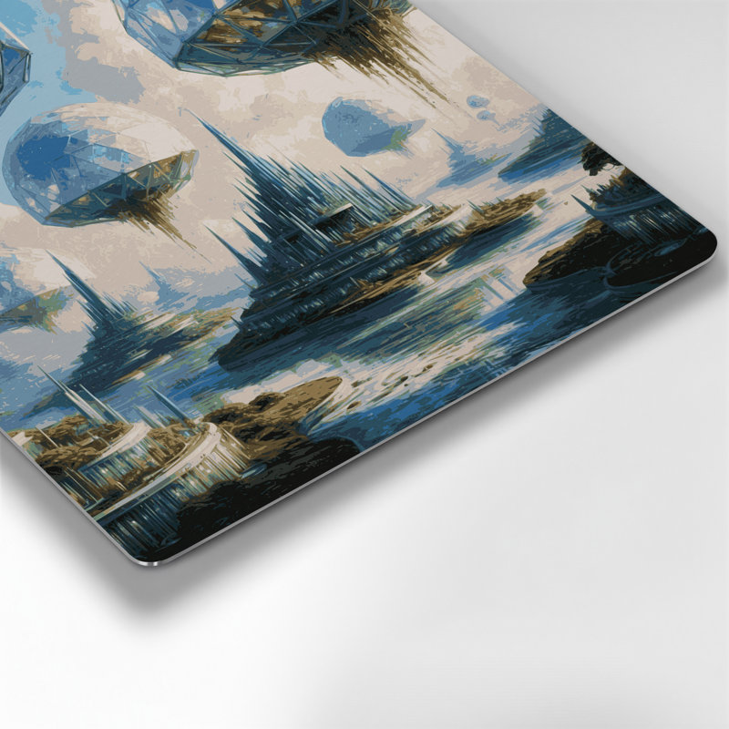 Art mural gris Sci Fi Dome