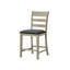 Chaises de salle à manger à hauteur de comptoir de 2, 42 po de hauteur, rembourrées en noir élégant, pieds en bois massif pour et espace de cuisine 2 chaises, hauteur, structure, pièce de style transitionnel