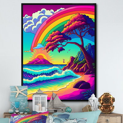 Paysage coloré de la plage II - impressions sur toile de paysage moderne