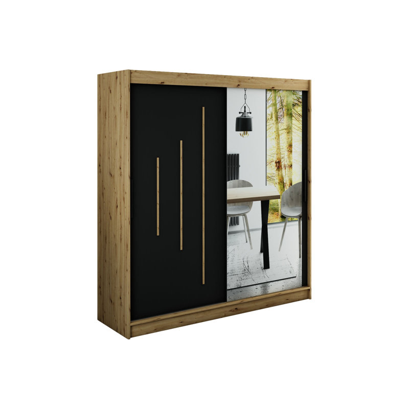 Lim 2 Door Manufactured Wood Wardrobe, 200 H x 200 W x 62 D cm
