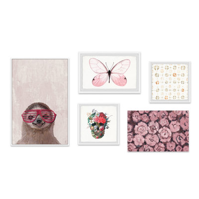 Sarahbella «Peekaboo Blush Pentaptych»