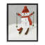 Bonhomme de neige skiant avec cadre flottant Cardinals, design par Kristal Clifford-904514100-904514101