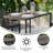 Saville All-Weather Faux Teak Patio Dining Table with Steel Frame - Seats 4-2079660165