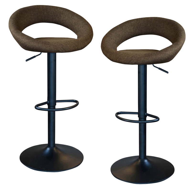 Tabouret de bar pivotant réglable en hauteur Dieng Nikolov, Brun