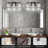 LED Vanity Light With 3 Colour Modes (3000K/4000K/6000K), Dimmable Bathroom Light Fixture With Clear Glass Shade, Eye Protection Wall Light For Mirror