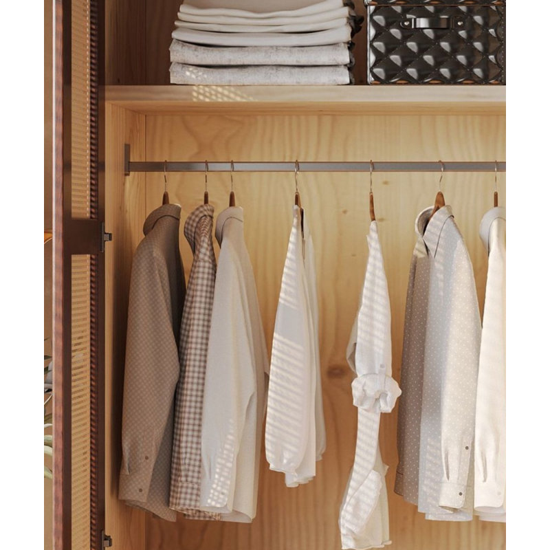 Retro Simple Rattan Wardrobe