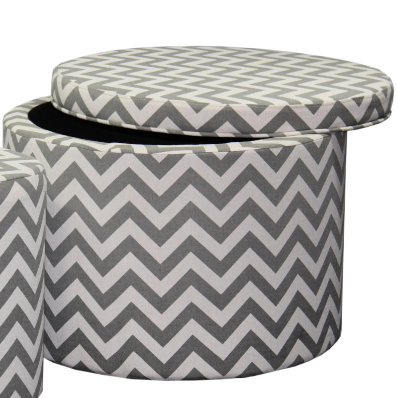 17.84" Tall Grey Storage With Seating Benefit. Design. 19.5"L X 19.5"W 15"H Storage. 97% Foam, 3% Fabric. 23"L 23"W 2.35"H Seat Cushion Gray For Comfort.