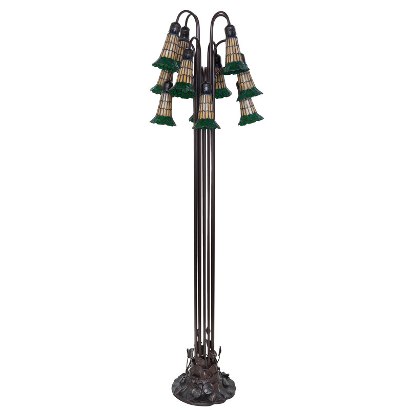 Bueche Tree Floor Lamp, Green/Amber