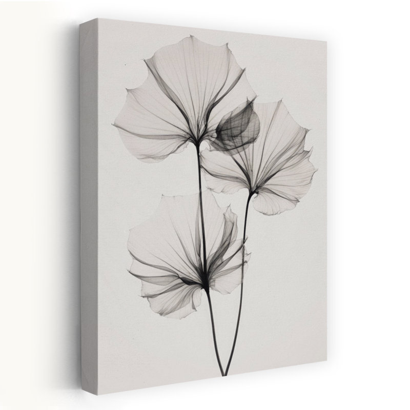 Treechild - Transparent Botanic I, art mural contemporain abstrait, H 48 po x l 32 po