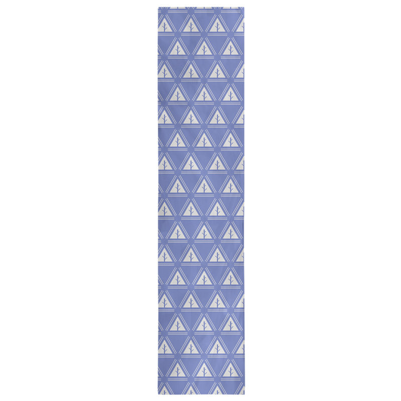 Chemin de table d’arbre minimaliste classic Barbra, 16 po x 90 po, Bleu foncé