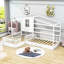  Lit simple en bois avec clôture et structure à lattes-87981766
