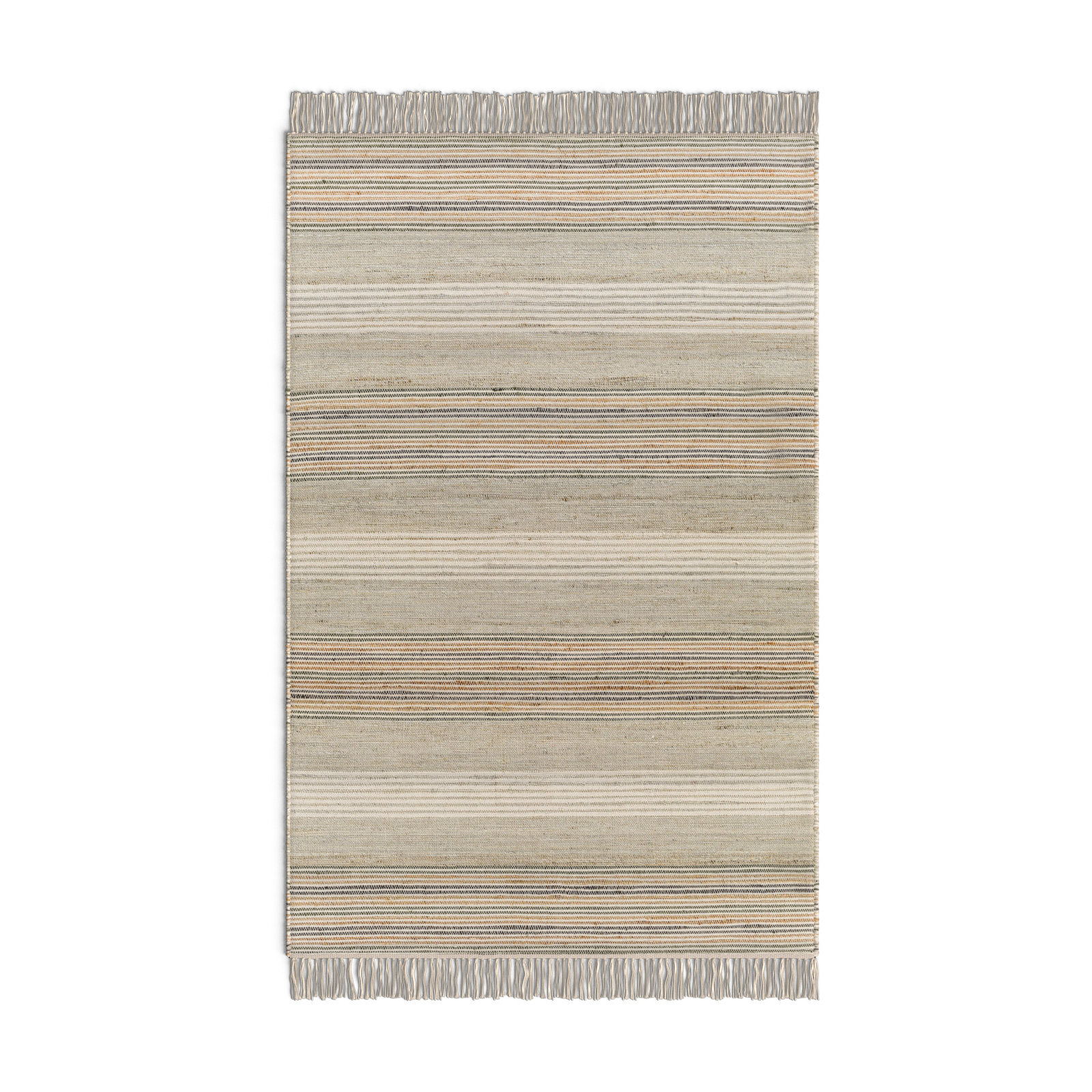 Haiya Hand-Woven Striped Jute Area Rug, Rectangle 8' x 10'