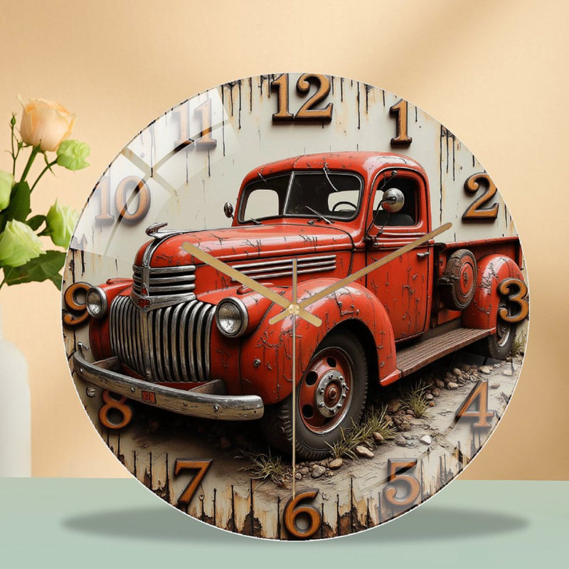Horloge murale rétro vintage 12 po