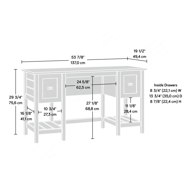 Desk, White Finish