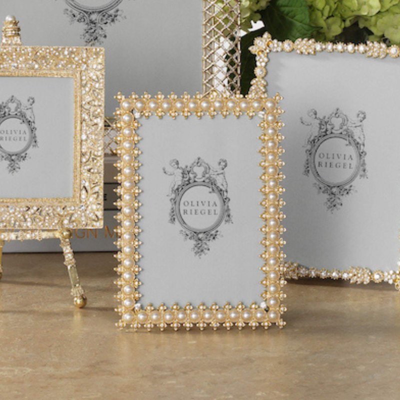 Pearl Metal Picture Frame, Gold, 5" x 7"