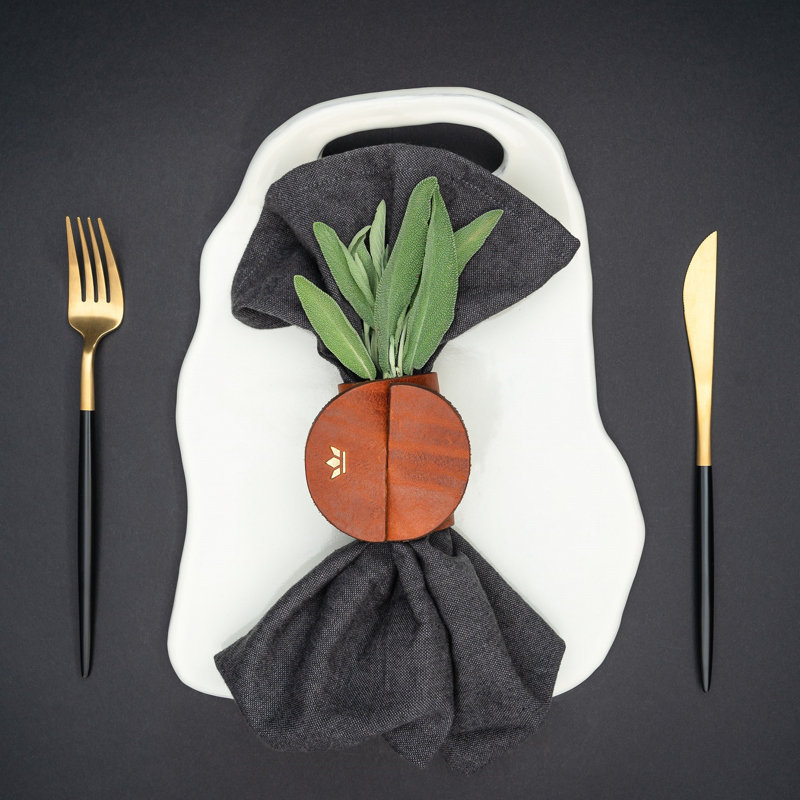 Rond de serviette en bois, Cognac