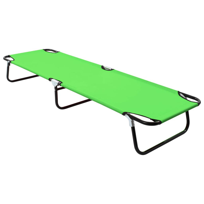 Natchez Folding Sunlounger Outdoor Cot, Green