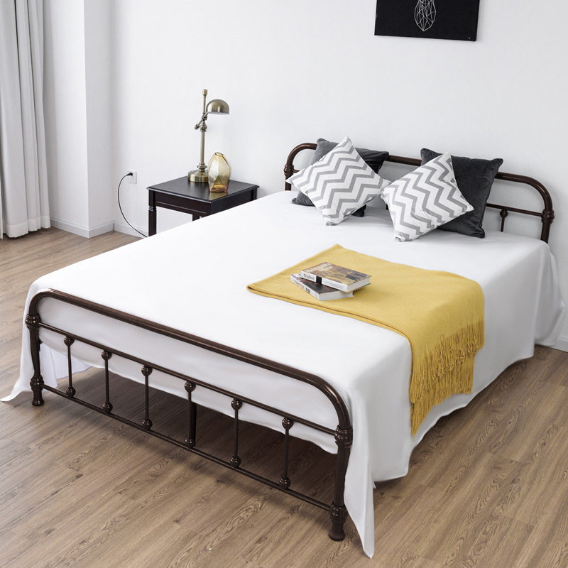 Barnette Metal Open-Frame Bed, Queen, Chocolate