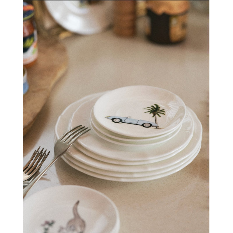 Thibaud Herem Objet 5" Plate (Summer Car), Blue